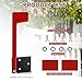 Molain Professional Mailbox Flag Replacement Kit, Galvanized Steel Mailbox Flag Kit Sinking-Fixed Design Two Installation Methods, Mailbox Banner for Wall-Mount and Post-Mount Mailbox on All Surface