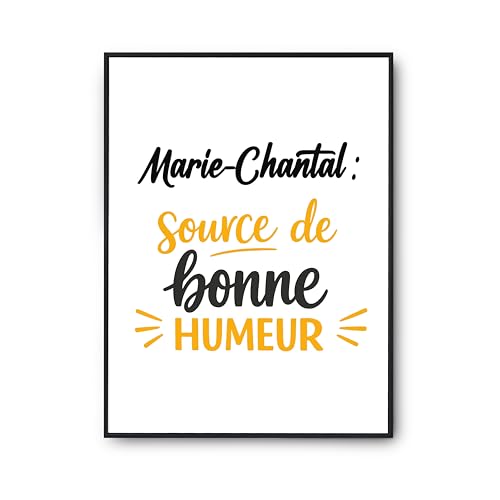 Poster Marie-Chantal imprimé en France idée cadeau humour pour un anniversaire réussi
