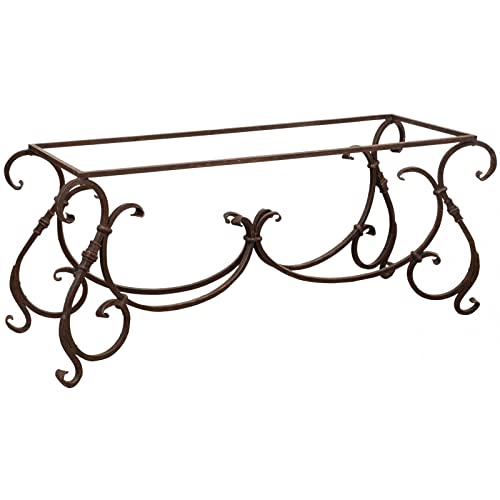 Base per tavolo in Ferro 148x59x74 cm Tavolo per esterno Base anticata Base piano in Vetro Struttura