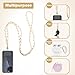 Cell Phone Lanyard Crossbody,Come with Silicone Phone Wrist Strap,with 2Pcs Cell Phone Tether Tab,Detachable Phone Lanyard,Cell Phone Charm,Suitable for Female (White)