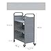 H&A Rolling Book Cart Home Office Library Book Truck Flat Storage Organizer Shelves 200lbs Capacity (Gray)