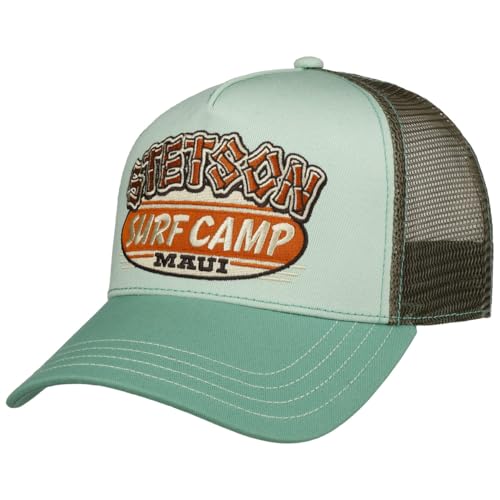 Casquette Trucker Stetson Surf Camp aérée avec snapback réglable