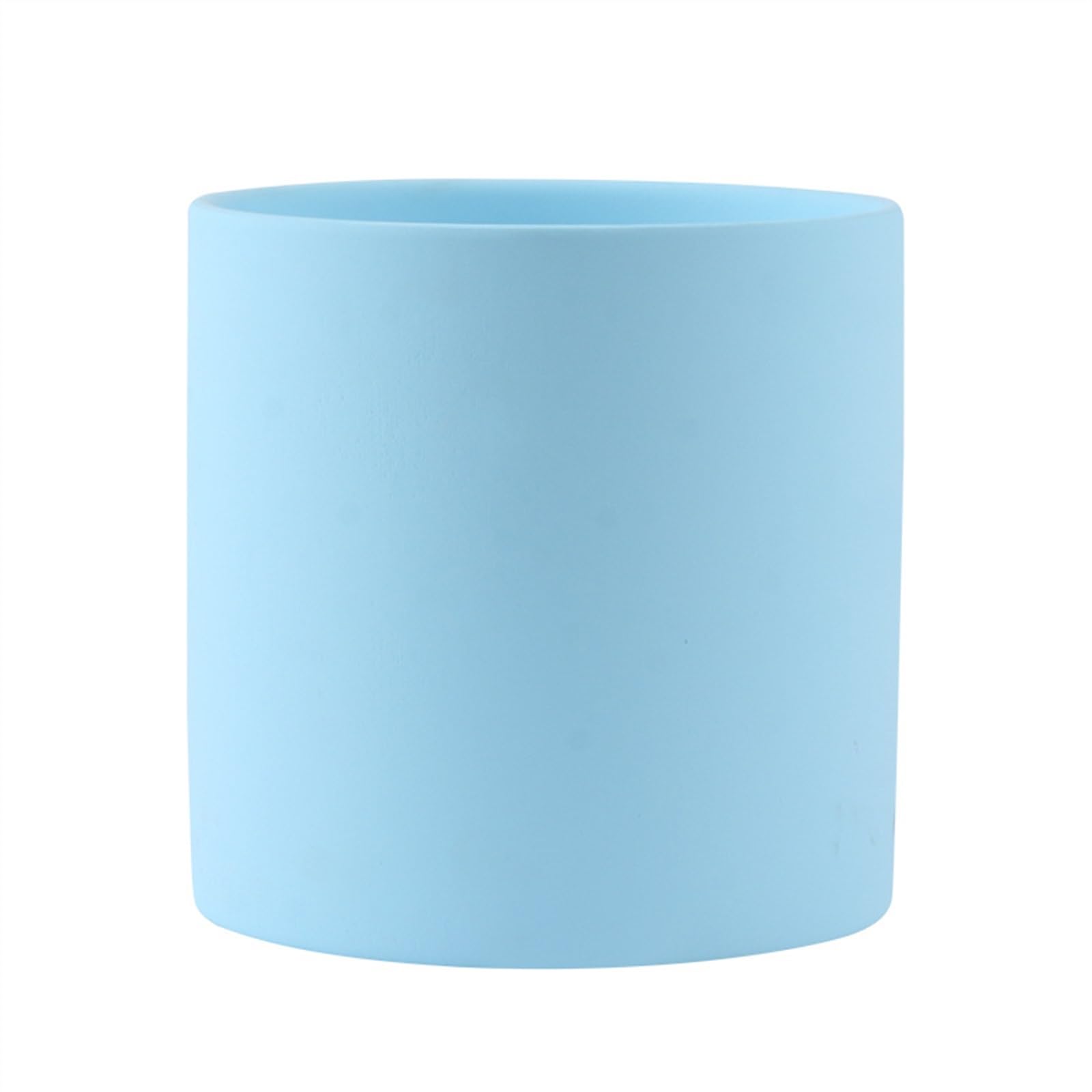 L8p2B5s7 Garden Pots Plant PotsSimple Colorful CeramicFlower Pots Succulent Garden DecorationPlanters Solid Color Home DecorDecorative(Light Blue,13x13x13cm)