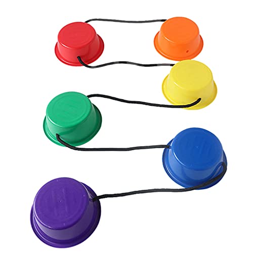 Colcolo 6pcs Kids Stepping Stones Stackable Balance Blocks Game with Non-slip Texture, Exercise Balance & Coordination, Crossing River Stones for Indoor and Outdoor