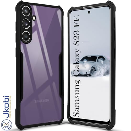 Image of Jkobi Back Case Cover for Samsung Galaxy S23 FE 5G (Shockproof with Polycarbonate Clear Panel | Professional Black)