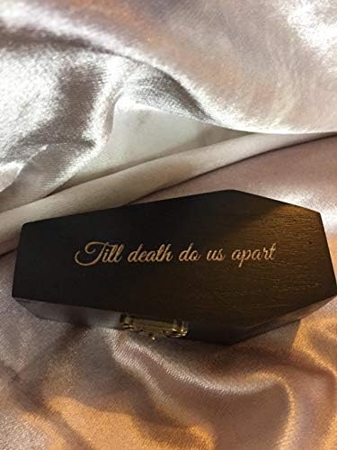 Gothic Jewelry Coffin Box Organizer | Halloween Decoration | Black Goth Home Decorations | Gothic Container | Mini Coffin For Proposal Rings | Coffin For Small Burials