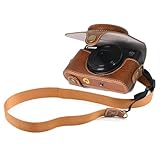 BEADY Camera Case for Canon PowerShot SX740 HS SX730 HS SX720 HS Camera Cover Case PU Leather PowerShot sx720hs SX730hs SX740hs Protective Cover Shoulder Strap Brown