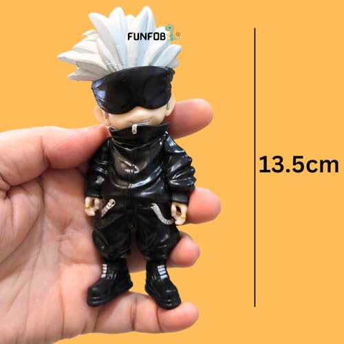 Image of FUNFOB Jujutsu Kaisen Gojo Action Figure Height -13.5 Collectible for Anime Fans Manga Weeb PVC Multicolour | Gojo Standing Short
