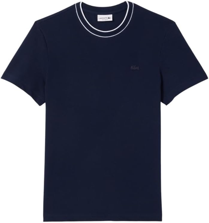 Lacoste Men's Stretch Piqué Stripe Collar T-Shirt image 5