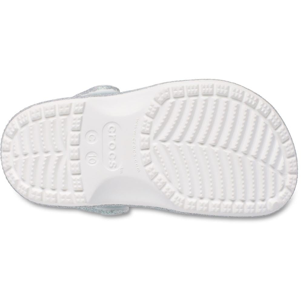 Crocs Classic Iridescent Glitter Cgk, Zuecos Unisex niños, Blanco, 32/33 EU