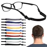 Roinaid 10 Stück Brillenbänder,Brillenband Herren,Brillenband Sport Herren,Verstellbar,Rutschfest,Passend für Sportbrillen und Sonnenbrillen,Unisex