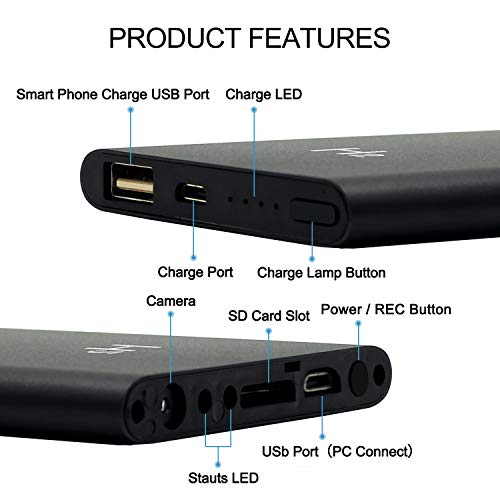 Spy Hidden Camera Hd 1080P 5000Mah Power Bank Camera- Mini Security Wireless Camera-No Wifi Function Nanny Camera #TOP5