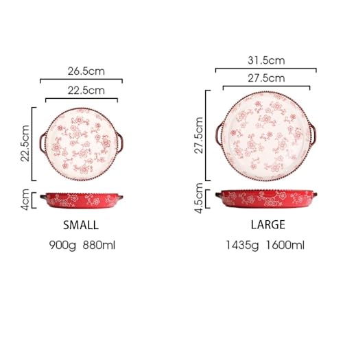 Platos para hornear con doble asa molde cerámico antideslizante 3