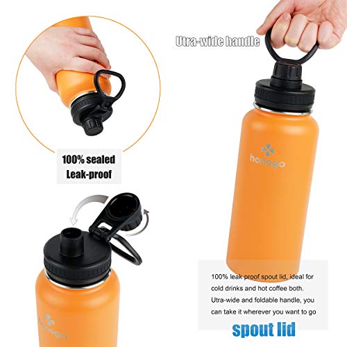 honogo Hydro Bottle Termo Deportivo Térmico 32 oz Acero Inoxidable Doble Pared Naranja miniatura 5