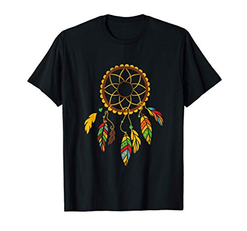 Atrapasueños con plumas Nativo indio americano Boho Camiseta