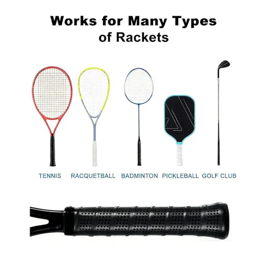 Image of Badminton Grip, 9-Piece Overgrip Set with Dry Grip Technology, Anti-Slip Performance for Intense Training and Competitive Matches, Multi-Color Handles with Secure Sealing Strips