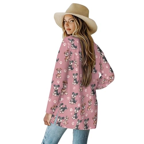 Image of Women's Open Front Cardigan Long Sleeve Loose Sweater Lightweight Soft Cardigan Jackets