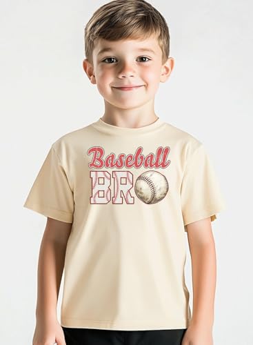 Baseball Shirt for Toddler Boys Funny Baseball Brother T-Shirt Kids Summer Baseball Lover Short Sleeve Cotton Top3