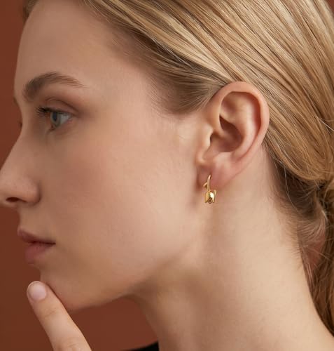 Reffeer Solid 925 Sterling Silver Flower Crawler Cuff Earrings Wraps for Women Teens Tulip Flower Wrap Earrings (B-18K Gold) by Reffeer - Used condition - Image 2