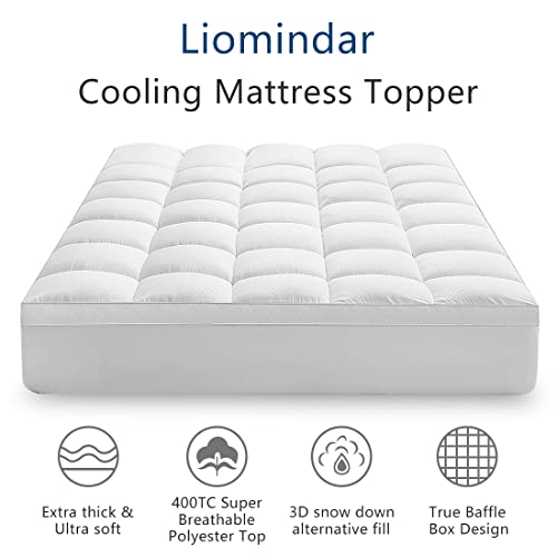 Liomindar-Twin-XL-Mattress-Topper-Extra-Thick-Mattress-Pad-Cover-Super-Soft-Breathable-Down-Alternative-Fill-Pillow-Top-Bed-Topper-with-8-21Inch-Deep-Pocket