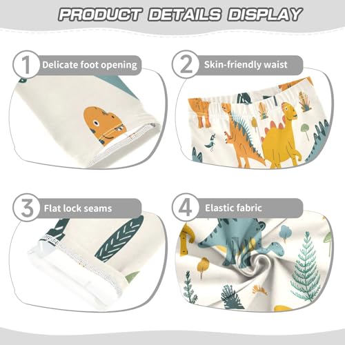 Toddler Girls Leggings Printed Yoga Pants Leggings Hand Drawn Dinosaurs for Kids3