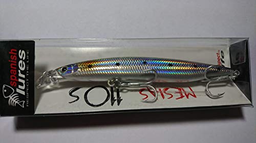 Spanish Lures Mesias 110S, 110 mm Sinking 14,2 g, Color Black Sardine, Minnow de Spinning