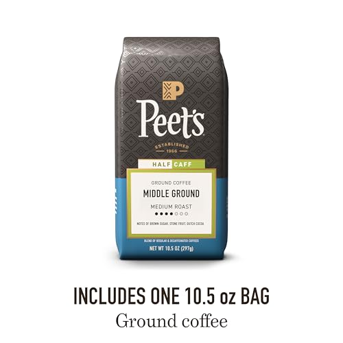 Peet's Coffee Ground Coffee Medium, Middle Ground Half-Caf, 10.5 Ounces - image 2