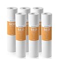 AquaWeaver 5 Micron PP Sediment Water Filter Cartridge 10" x 2.5" Whole House Replacement Compatible with All Standard 10-Inch RO and Well Water Filter Systems, HF-150A, WH-S200-C, AP11T, 6 Pack