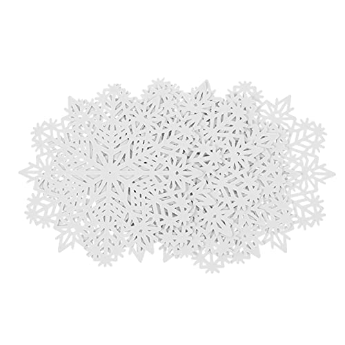 HOOTNEE スノーフレーク装飾カップマットセット 10cm Pvcデザイン 耐熱デスクトップマット クリスマスホームデコレーション用