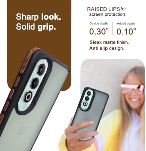 Image of A rtistque Frosted Ultra Matte Back Cover Case for OnePlus Nord CE 4 5G | Smooth Sides with Grip | Stylish Protective Design | Raised Camera Edges | OnePlus Nord CE4 5G Back Cover - Brown