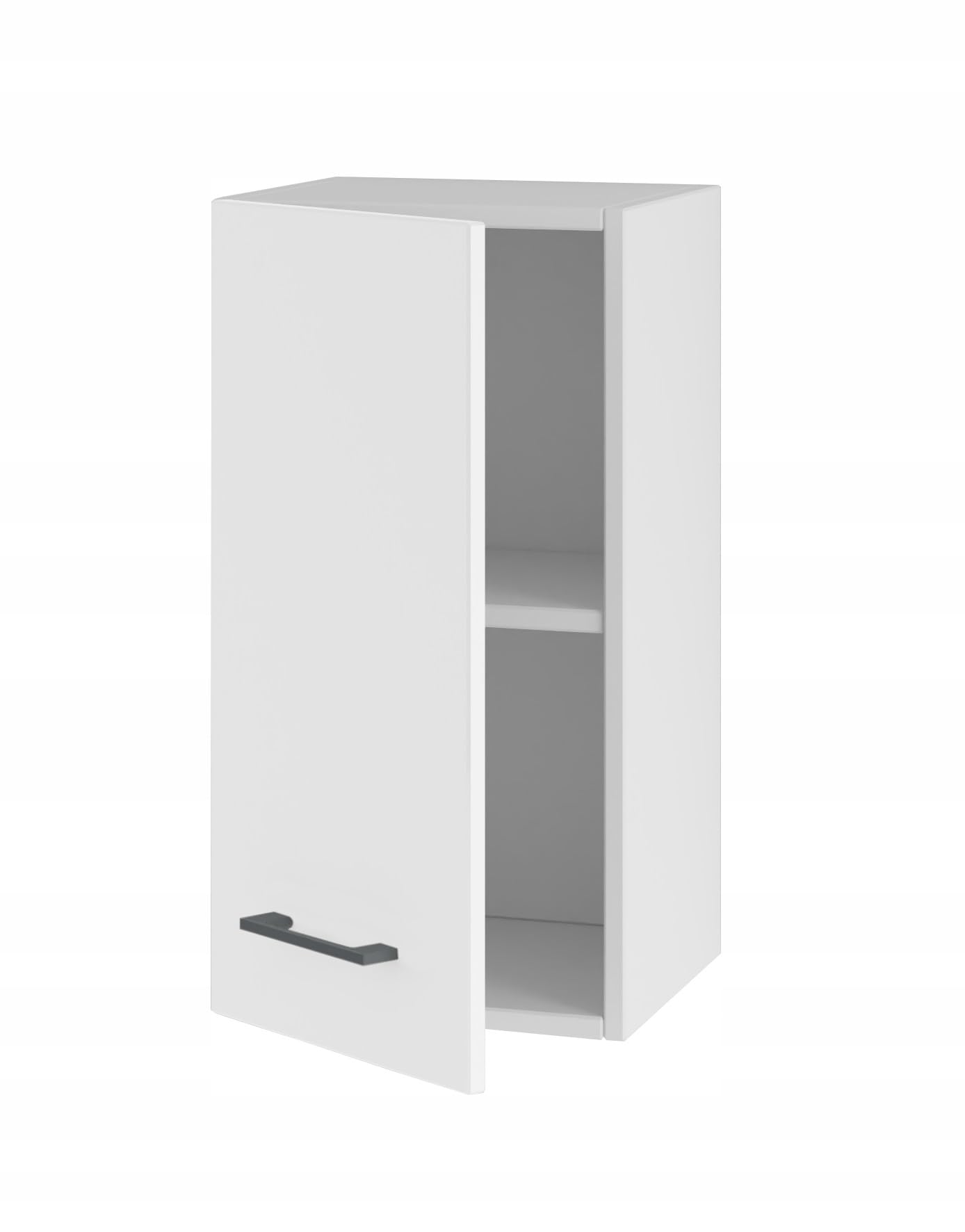 Hängeschrank Küchenschrank 30 cm mit Türen - schmaler Oberschrank für die Küche - einfach zu montieren - ideal für kleine Küchen - stabile Möbel (Weiß Matt)