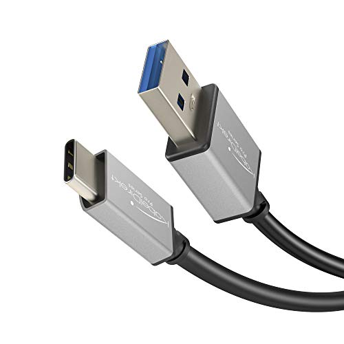KabelDirekt &ndash; USB-A 3.0 auf USB-C-Kabel &ndash; 2m (SuperSpeed Datenkabel und Ladekabel, geeignet f&uuml;r Smartphones und Tablets mit USB-C-Anschluss, schwarz/space grey) &ndash; PRO Series