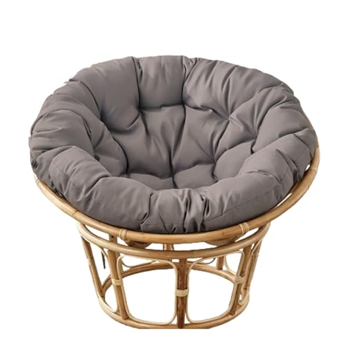 MIAOMI Garden Round Papasan Chair Cushion | Water Resistant Indoor Outdoor Hammock Rattan Swing Seat Pad | Comfy Tufted Patio Furniture Cushions | Hanging Egg Chair Pads