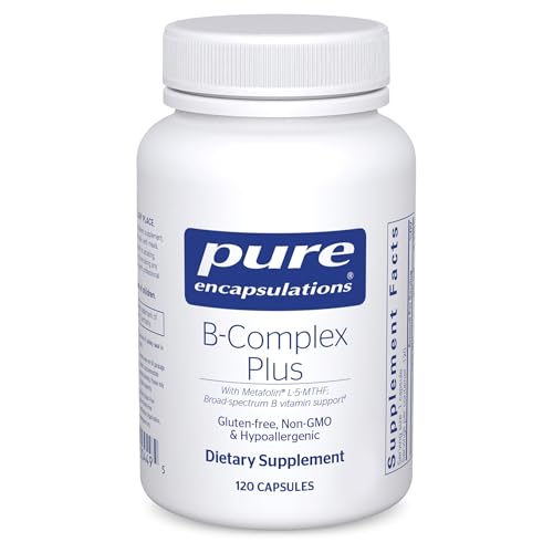 Pure Encapsulations B-Complex Plus - B Vitamins Supplement to Support Neurological Health, Cardiovascular Health, Energy Levels & Nervous System Support* - with Vitamin B12 & More - 120 Capsules