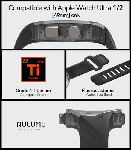 Caja titanio Apple Watch Ultra 49mm Aulumu A01 protege contra golpes diarios 2