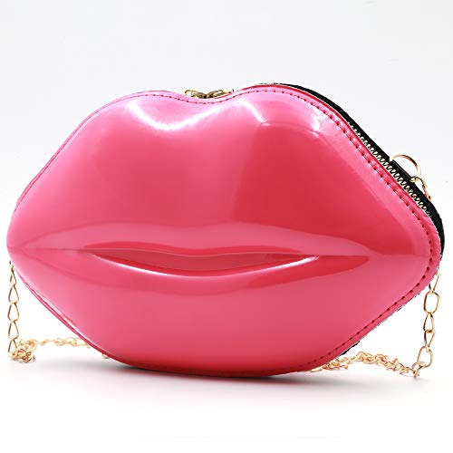 LoveWLC Red Lip Clutch Purse,novelty PU mini Evening handbags Crossbody Bag for Women trendy2