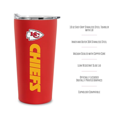 Image of Rico Industries NFL Football Soft Touch, Easy Grip Tumbler