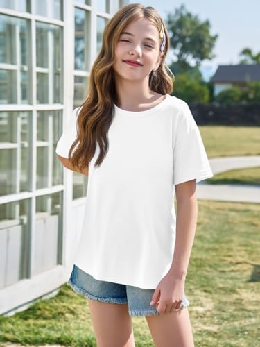 Imily Bela Girls Short Sleeve T Shirts Casual Crewneck Fashion Tees Kids Summer Tops 5-14 Years2