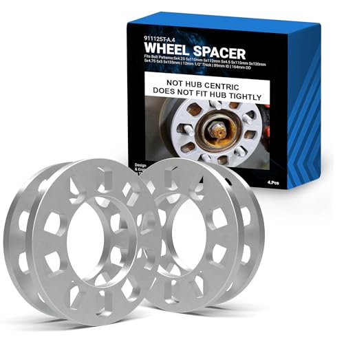 Wheel Accessories Parts 4 Pcs Die Cast Wheel Spacer 12mm 1/2...