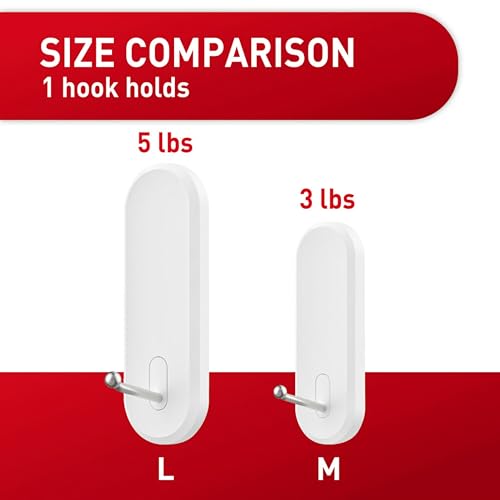 Image of Command Wire Hooks, Medium, White, 3 Hooks, 4 Strips