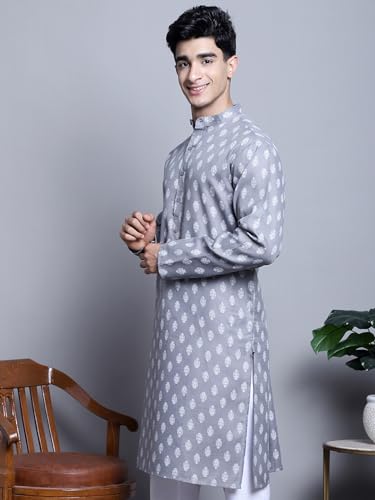 Image of Jompers Men's Cotton Regular Fit Casual Kurta