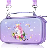 Gurgitat Carrying Case for Nintendo Switch 2 (2025) - Unicorn Cute Kawaii Design with Handle and Strap for Switch 2 Travel Cases Portable Storage Carry Protective Hard Shell for Women Girls Boys Teen