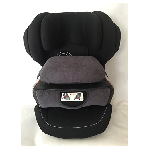 Sommerbezug Schonbezug für den Fangkörper des Cybex Junofix und Juno 2-Fix Frottee 100% Baumwolle dunkelgrau