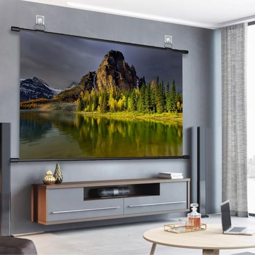 Pantalla de proyector manual de 72 pulgadas 16:9 miniatura 2