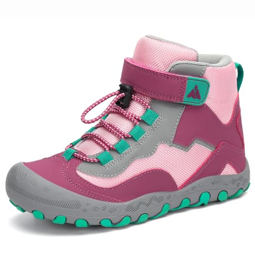 Mishansha Kids Hiking Boots Toddler Girls Boys Hiking Shoes Water-Resistant Anti-Collision Non-Slip Athletic Outdoor Trekking Boots