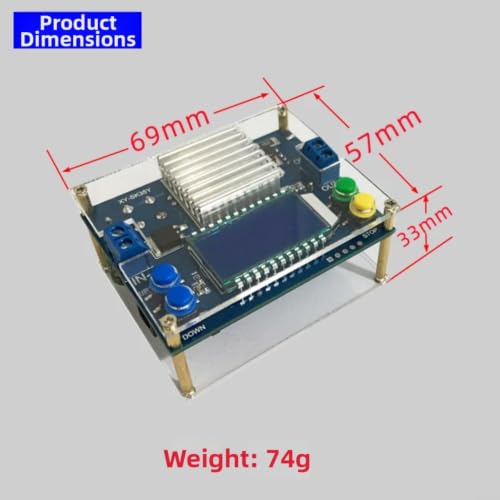 Convertidor de corriente continua Step-Up con pantalla LCD de control y salida 4A 8
