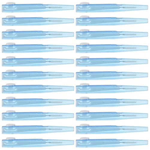 Zerodeko 60 Piezas De Herramientas De Limpieza Interdental Cepillo De Hilo Hilo Cepillo Cónico Palillos Interdentales De Plástico Color Azul