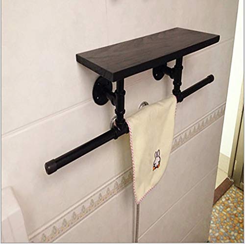 Estantería para tuberías de agua en pared de hierro industrial retro para pasillos