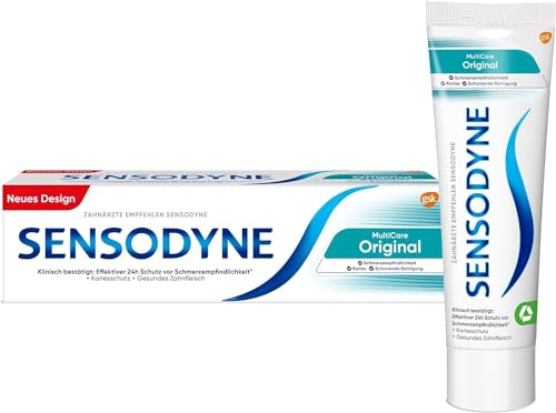 Sensodyne MultiCare Original Zahncreme, 75ml, tägliche Zahnpasta mit Fluorid, bei schmerzempfindlichen Zähne – Ansicht 1