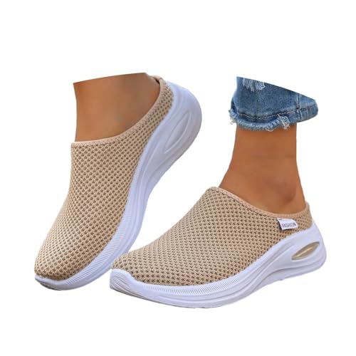 Hausschuhe Fersenspor Orthopädische Hausschuhe Damen Clogs Mit Luftkissen Sabots Air Cushion Freizeit Atmungsaktiv Sandals Khaki 39